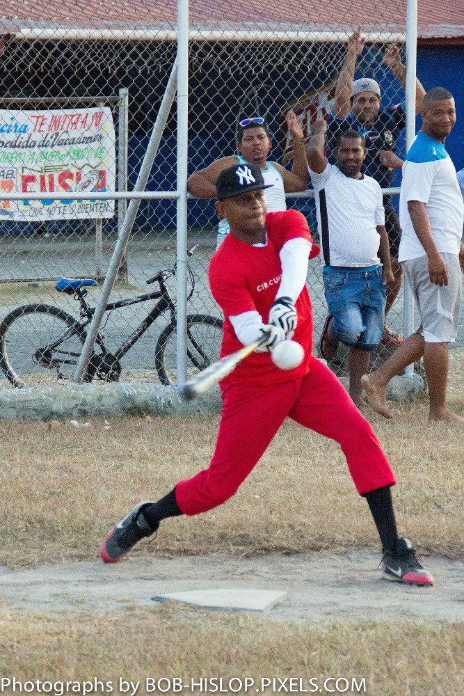 Panama Police vs. community baseball game 